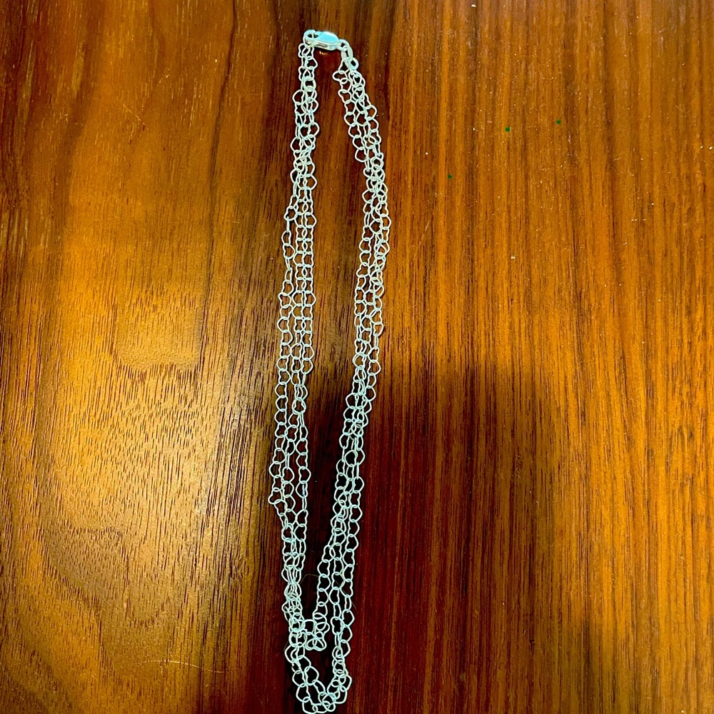 Sterling silver 3 tier heart necklace